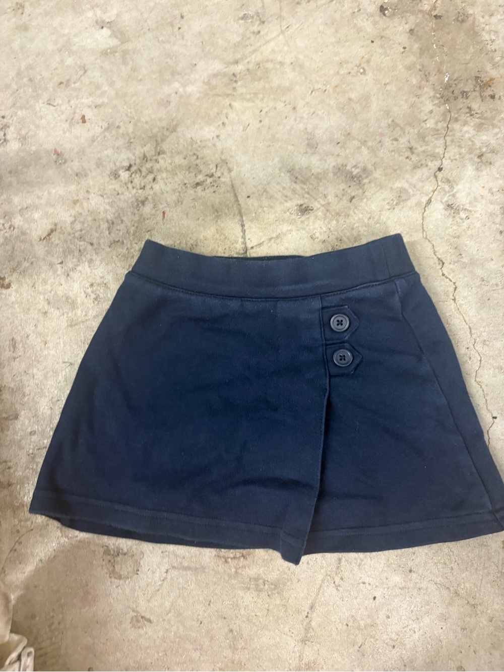 Cat & Jack Girls Uniform Skirt Solid Blue Size 2T Button Closure